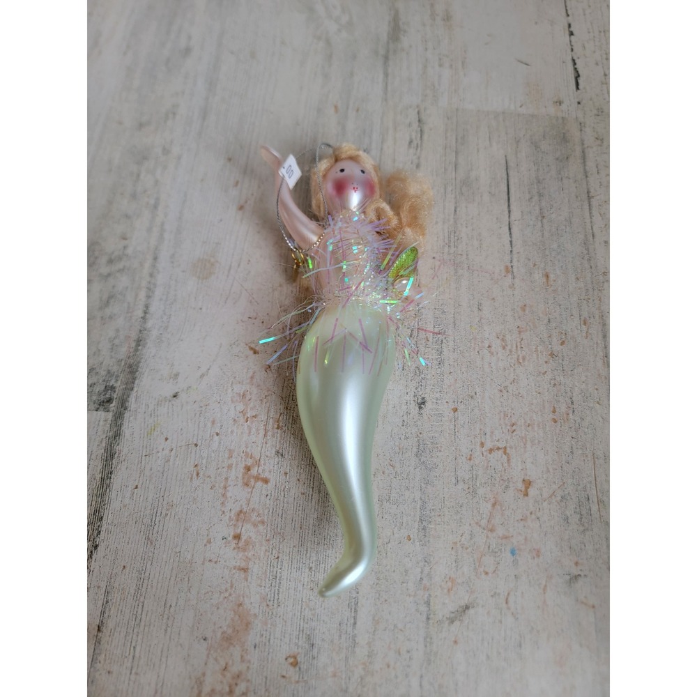 SCF Vintage unique glass mermaid woman girl Xmas ornament sea ocean unique
